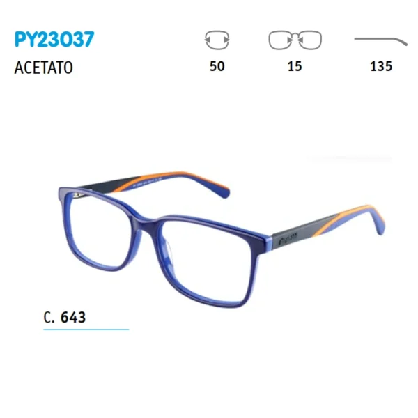 Monturas de gafas Playmobil PY23037 643 azul naranja
